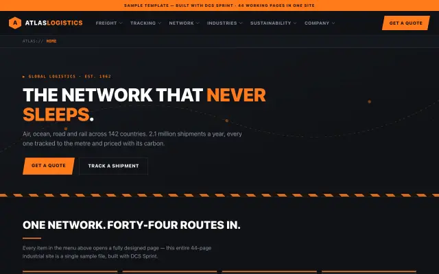 Atlas Logistics website